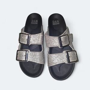 Madden NYC Rinestone Embellished Sandals Womens Size 10